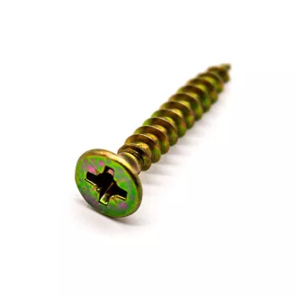   Șurub pentru plăci aglomerate cu cap îngropat PZ, galben 4 x 30 mm