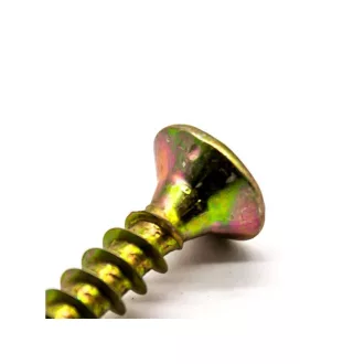   Șurub pentru plăci din PAL cu cap înecat PZ, galben 4 x 60 mm