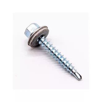   Șurub de legătură (cu vârf de foraj redus) cu garnitură EPDM, zincat 4,8 x 28 mm