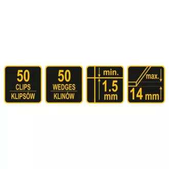 VOREL Set nivelare pavaj 100 piese (50 baze + 50 pene)