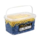 VOREL Set pentru nivelarea placilor 2 mm (700 baze + 200 cune + clește)