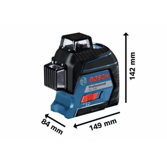   BOSCH Laser roșu de nivelare automată 3 x 360° GLL 3-80 în valiză IP54
