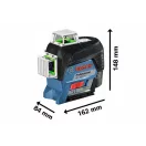 Laser linie verde BOSCH GLL 3-80 CG (fără baterie și încărcător) în L-Boxx
