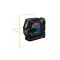 Laser cu linii încrucișate BOSCH (verde) GLL 2-15 G în carcasă + suport de perete + placă țintă laser