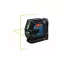 Laser cu linii încrucișate BOSCH (verde) GLL 2-15 G în carcasă + suport de perete + placă țintă laser