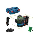 Nivel cu laser pe acumulator BOSCH GLL 18V-120-33 CG in L-BOXX 136 (1 x 4,0 Ah acumulator + încărcător rapid) IP65