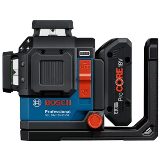   Nivel cu laser pe acumulator BOSCH GLL 18V-120-33 CG in L-BOXX 136 (1 x 4,0 Ah acumulator + încărcător rapid) IP65