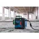 BOSCH Laser cu linii încrucișate verde GLL 80-33CG în valiză (1 x acumulator 3,0 Ah + cablu USB-C) IP65