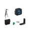 BOSCH Laser cu linie încrucișată (verde) GLL 20-22 G în husă de protecție + trepied BT 150 + țintă laser IP65