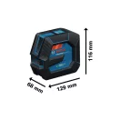 BOSCH Laser cu linie încrucișată (verde) GLL 20-22 G în husă de protecție + trepied BT 150 + țintă laser IP65