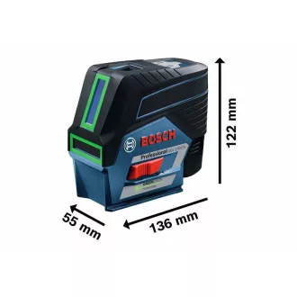  Laser combinat BOSCH GCL 2-50 CG verde (1 x baterie de 2,0 Ah) + Suport RM 2 + Suport BM 3 de perete
