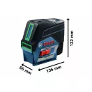 Laser combinat BOSCH GCL 2-50 CG verde (fără baterie și încărcător) + Suport de perete BM 3 + L-Boxx 136