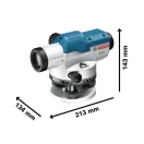 BOSCH Nivel optic GOL 32 D + trepied BT 160 + riglă de măsurare GR 500 IP54