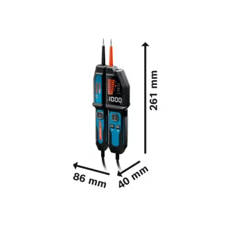   BOSCH EXPERT Detector de tensiune cu afișaj LCD EXVT1000-17 CAT IV 600 V / CAT III 1000 V IP 65