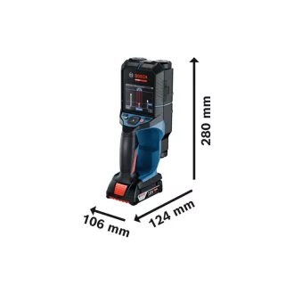   BOSCH EXPERT Scanner 3D pentru pereți D-tect 18V-200-17C în cutie L-BOXX (inclus 1 acumulator 2,0 Ah + încărcător) (adâncime 200 mm)