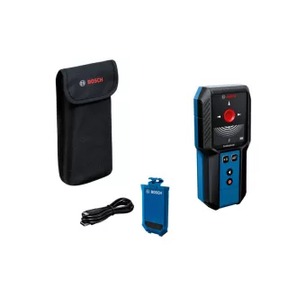   BOSCH Detector de pereți GMS 120-27 în husă de protecție (1 x acumulator BA 3,7V 1,0 Ah + cablu USB-C) IP54