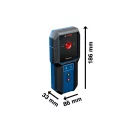 BOSCH Detector de pereți GMS 100-23 cu semnalizare găurire IP54