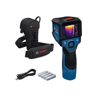   BOSCH Cameră termică cu baterie GTC 12V-450-13 (4 x baterii de 1,5 V LR6 (AA) + adaptor pentru baterie)