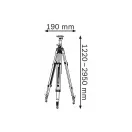 Trepied BOSCH pentru laser până la 122-295 cm cu filet de montare 5/8" BT 300 HD