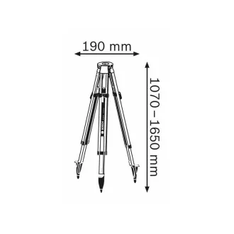   Suport laser trepied BOSCH 107-165 cm cu filet de montare 5/8" BT 170 HD
