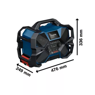   BOSCH Radio/încărcător cu acumulator 12V / 18V GPB 18VH-6 SRC (DAB+, Bluetooth, FM și AUX) IP 54