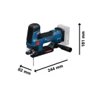 BOSCH EXPERT Fierăstrău pendular cu acumulator EXST18V-155S cu mâner în formă de cârlig (fără acumulator și încărcător) în cutie L-BOXX