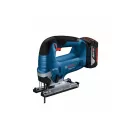 Ferăstrău cu acumulator BOSCH GST 185-LI cu mâner etrier, în carcasă (2 baterii de 4,0 Ah + încărcător rapid)