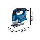 Ferăstrău alternativ BOSCH GST 750 cu mâner etrier, trans. croitor. in cazul / 520 W