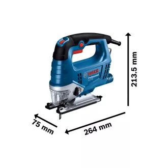   Ferăstrău alternativ BOSCH GST 750 cu mâner etrier, trans. croitor. in cazul / 520 W