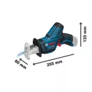 Ferăstrău alternativ cu acumulator BOSCH GSA 12V-14 într-o cutie de carton (fără baterie și încărcător)