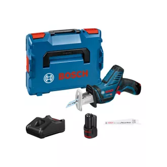   Ferăstrău alternativ cu acumulator BOSCH GSA 12V-14 în L-BOXX (2 baterii de 3,0 Ah + încărcător rapid)