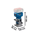BOSCH Freză de suprafață pe baterie GLF 18V-8 cu control al vitezei de rotație (fără baterie și încărcător)