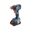 Șofer cu impact BOSCH GDX 18V-200 C cu acumulator (2 baterii de 5,0 Ah) în L-Boxx