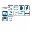 Șofer cu impact cu acumulator BOSCH GDX 180-LI în carcasă (2 baterii de 2,0 Ah + încărcător rapid)