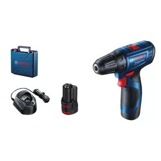   GSR 120-LI (2 x baterie de 2,0 Ah + încărcător) de găurit cu acumulator BOSCH în carcasă