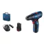 GSR 120-LI (2 x baterie de 2,0 Ah + încărcător) de găurit cu acumulator BOSCH în carcasă
