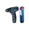 BOSCH Bormașină cu acumulator și șurubelniță GSR 120-LI + lampă GLI 12V-300 (2 x acumulator 2,0 Ah + încărcător) în valiză