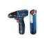 BOSCH Bormașină cu acumulator și șurubelniță GSR 120-LI + lampă GLI 12V-300 (2 x acumulator 2,0 Ah + încărcător) în valiză