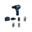 BOSCH mașină de găurit cu acumulator GSR 12V-30 în geantă + seturi de accesorii (2 x baterie de 2,0 Ah + încărcător rapid)