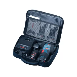   BOSCH mașină de găurit cu acumulator GSR 12V-30 în geantă + seturi de accesorii (2 x baterie de 2,0 Ah + încărcător rapid)