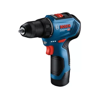   BOSCH mașină de găurit cu acumulator GSR 12V-30 în geantă + seturi de accesorii (2 x baterie de 2,0 Ah + încărcător rapid)