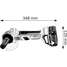 Polizor unghiular cu acumulator BOSCH 115 mm GWS 180-LI într-o cutie de carton (fără baterie și încărcător)