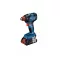 Șofer cu impact cu acumulator BOSCH GDX 18V-200 în carcasă L (2 baterii de 4,0 Ah + încărcător rapid)