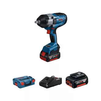   BOSCH BITURBO șofer cu impact cu acumulator GDS 18V-1000 în L-BOXX 1/2" (2 x baterie de 5,0 Ah + încărcător rapid)