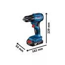 BOSCH mașină de găurit cu acumulator GSR 185-LI (2 x 2,0 Ah baterie + încărcător)