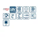 Șofer cu impact BOSCH 1/2" GDS 18V-450 în PC L-Boxx (fără baterie și încărcător)