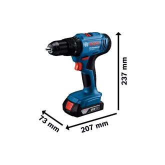   BOSCH Mașină de găurit cu percuție cu acumulator GSB 183-LI în carcasă (2 baterii de 2,0 Ah + încărcător)