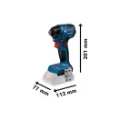 Șofer cu impact BOSCH GDR 18V-220 C (2 baterii de 5,0 Ah + încărcător rapid + modul)