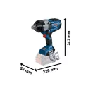 BOSCH BITURBO Driver cu impact cu acumulator GDS 18V-1600 HC 3/4" 2200 Nm (2 x baterie 8.0 Ah + încărcător rapid + mo