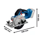 BOSCH Fierăstrău circular pe acumulator GKS 18V-51 (2 x 4,0 Ah baterie + încărcător)